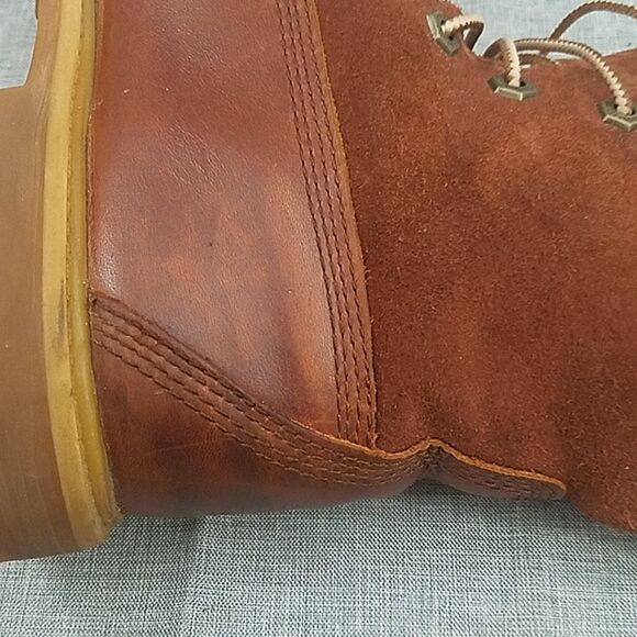 Timberland Earthkeepers Authentic Teddy Fleece Leather Brown Boots, women's 7 - Picture 10 of 14
